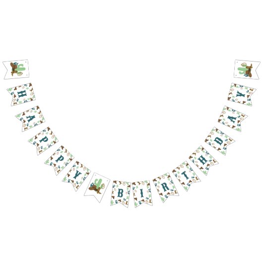 ファーストロデオ誕生日1stカウボーイウェスタン バンティングフラッグ (全)