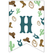 ファーストロデオ誕生日1stカウボーイウェスタン バンティングフラッグ (第2の旗)