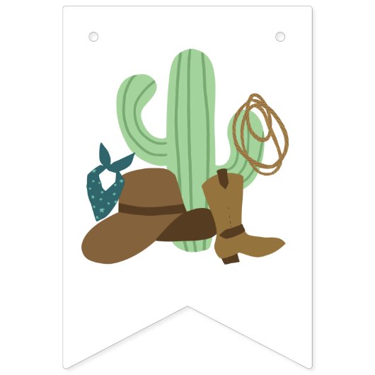 ファーストロデオ誕生日1stカウボーイウェスタン バンティングフラッグ (第1の旗)