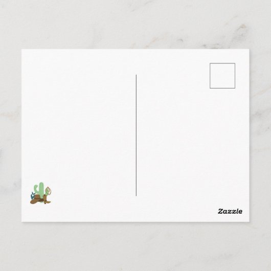 ファーストロデオ誕生日1stカウボーイキュートウェスタン ポストカード (裏面)