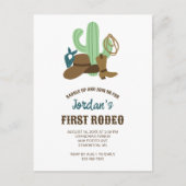 ファーストロデオ誕生日1stカウボーイキュートウェスタン ポストカード (正面)