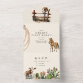 ファーストロデオ誕生日 オールインワン招待状 (内側)