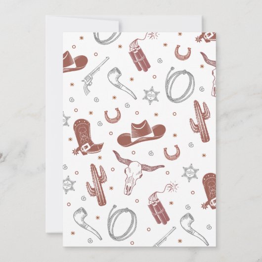 ファーストロデオ誕生日 招待状 (裏面)