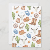 ファーストロデオ誕生日 招待状 (裏面)