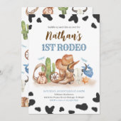 ファーストロデオ誕生日 招待状 (正面/裏面)
