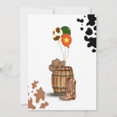 ファーストロデオ ウェスタンコウボーイ ファーストバースデー 招待状 (裏面)