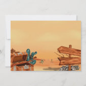 ファーストロデオ – カウボーイ誕生日付き写真 招待状 (裏面)