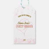 ファーストロデオ ピンクカウガール 1歳の誕生日ありがとう ギフトタグ (正面)