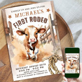 ファーストロデオ |ブルカーフ1stロデオ誕生日パーティー 招待状
