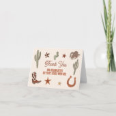 ファーストロデオ 1歳の誕生日感謝カード ワイルドウェスト サンキューカード (正面)