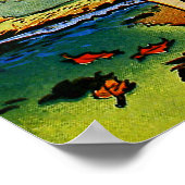 ファーストロマンスオータムラブヴィンテージ漫画 ポスター (角)