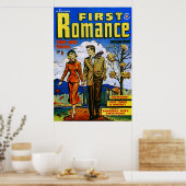 ファーストロマンスオータムラブヴィンテージ漫画 ポスター (キッチン)