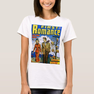 ファーストロマンスオータムラブヴィンテージ漫画 Tシャツ
