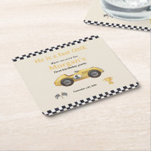 ファーストワンイエローレースカーキッズファースト誕生日パーティー