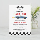 ファーストワンカーレースボーイファースト誕生日パーティー 招待状 (スタンド正面)