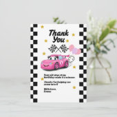 ファーストワンガール初誕生日サンキューレースカー サンキューカード (スタンド正面)