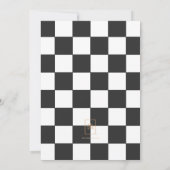 ファーストワンガール初誕生日招待状レースカー 招待状 (裏面)