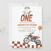 ファーストワンダートバイクボーイ1st誕生日パーティー 招待状 (正面)