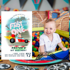 ファーストワンバースデーレースカー 招待状