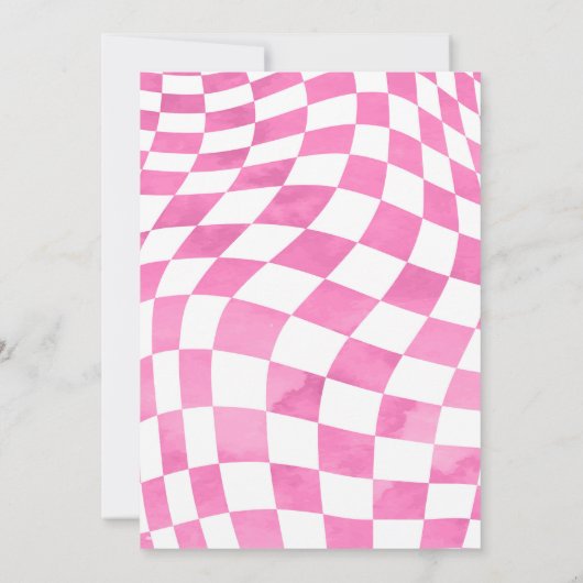 ファーストワンピンクダートバイクガール1st誕生日パーティー 招待状 (裏面)