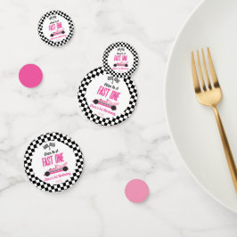 ファーストワンピンクレースカー第1誕生日パーティー コンフェッティ