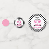 ファーストワンピンクレースカー第1誕生日パーティー コンフェッティ (正面)