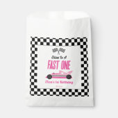 ファーストワンピンクレースカー第1誕生日パーティー フェイバーバッグ (正面)