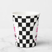 ファーストワンピンクレースカー第1誕生日パーティー 紙コップ (左)