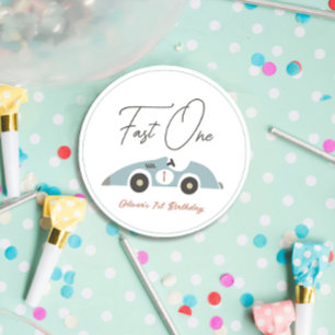 ファーストワンブルーレースカーボーイ1歳の誕生日 フェイバータグ