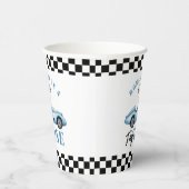 ファーストワンブルーレースカーボーイ1st誕生日 紙コップ (右)