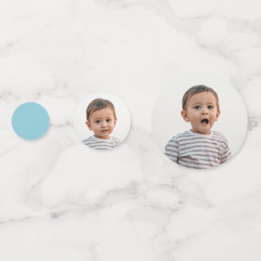 ファーストワンブルーレースカー写真1st誕生日パーティー コンフェッティ (裏面)