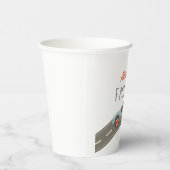 ファーストワンブルーレースカー誕生日 紙コップ (右)