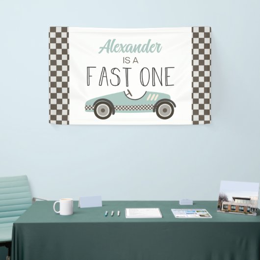 ファーストワンブルーレースカー1stバースデーバナー 横断幕 (トレードショー)