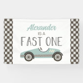 ファーストワンブルーレースカー1stバースデーバナー 横断幕 (横)