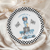 ファーストワンブルーレースカー1stフォト誕生日 ペーパープレート