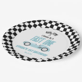 ファーストワンブルーレースカー1st誕生日パーティー ペーパープレート (アングル)