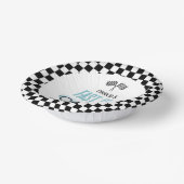 ファーストワンブルーレースカー1st誕生日パーティー ペーパーボウル (傾斜あり)