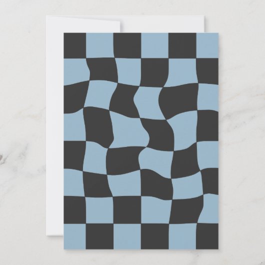 ファーストワンブルーヴィンテージレースカーボーイ第1誕生日 招待状 (裏面)