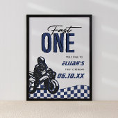 ファーストワンボーイズ1stダートバイク誕生日 ポスター