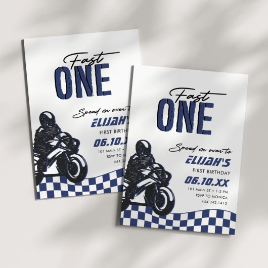 ファーストワンボーイズ1stモータークロスダートバイク誕生日 招待状