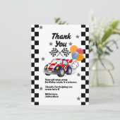 ファーストワンボーイ初誕生日サンキューレースカー サンキューカード (スタンド正面)