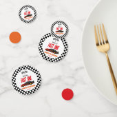 ファーストワンレッドフレームレースカー1st誕生日パーティー コンフェッティ (グループ)