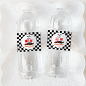 ファーストワンレッドフレームレースカー1st誕生日パーティー ペットボトルラベル