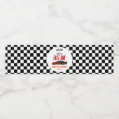 ファーストワンレッドフレームレースカー1st誕生日パーティー ペットボトルラベル (シングルラベル)