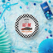 ファーストワンレッドフレームレースカー1st誕生日パーティー ペーパーボウル (パーティー)