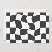 ファーストワンレッドレースカーボーイ1st誕生日パーティー写真 招待状 (裏面)