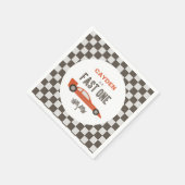 ファーストワンレッドレースカー誕生日 スタンダードカクテルナプキン (角)