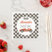 ファーストワンレッドレースカー誕生日 スタンダードカクテルナプキン (インサイチュ)