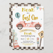 ファーストワンレトロレーシングカー招待状 招待状 (正面/裏面)