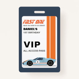 ファーストワンレーサーのVIPパス誕生日招待状 バッジ